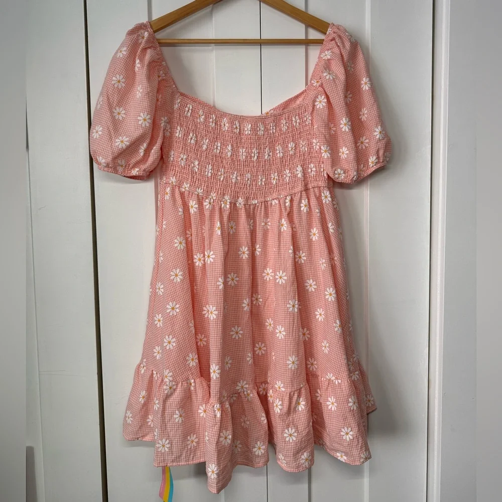 New Shein Floral Milkmaid Mini Dress - Picture 4 of 6